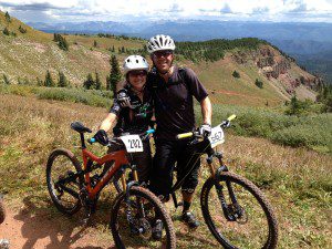 Jamie and Ryan all smiles atop Kennebec. 